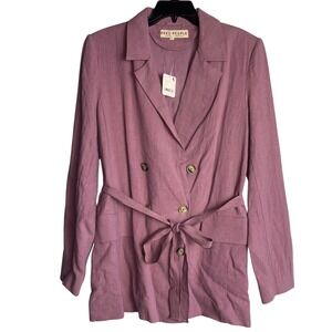 Free‎ People Womens Small Purple Linen Blend Jacket NWT